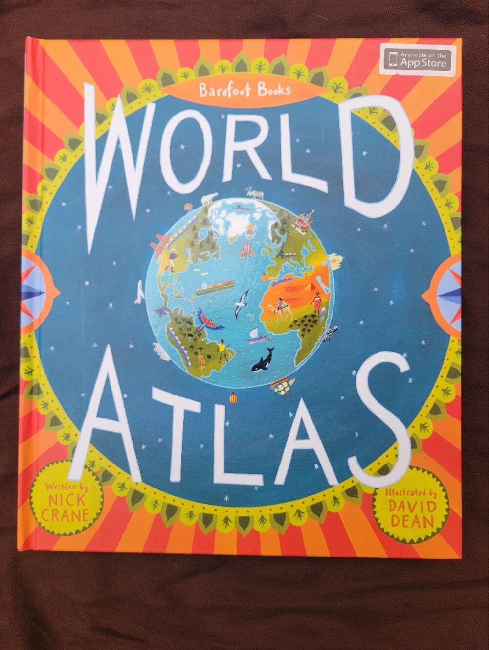 World Atlas - Blue, Orange and Yellow Cover